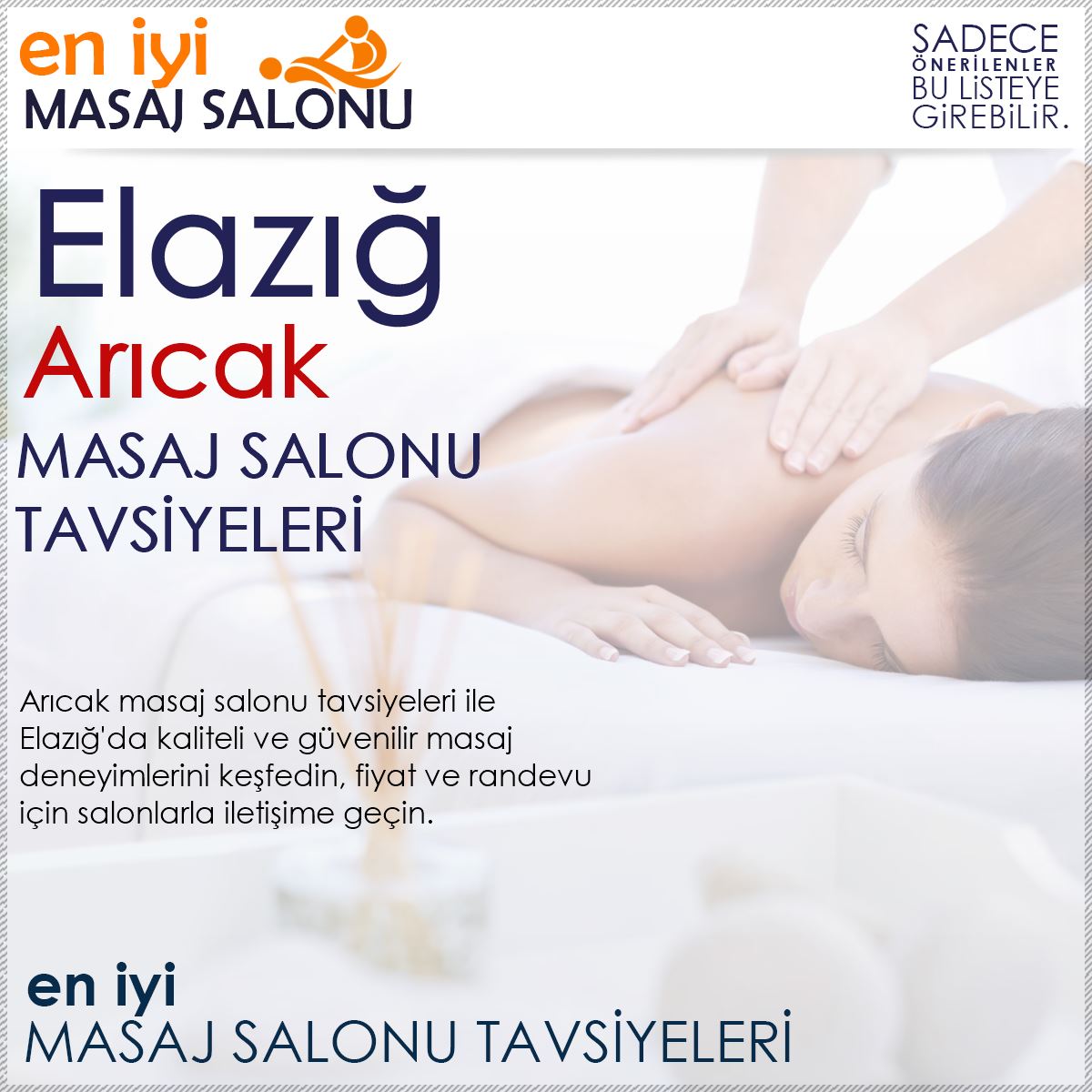 Arıcak Masaj Salonu Tavsiyeleri