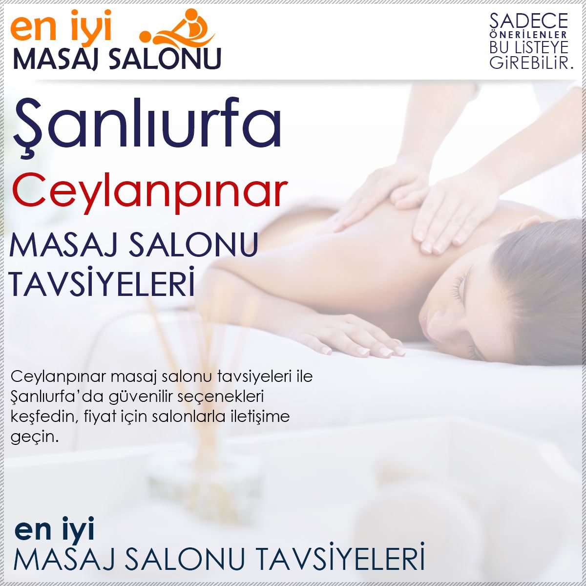 Ceylanpınar Masaj Salonu Tavsiyeleri