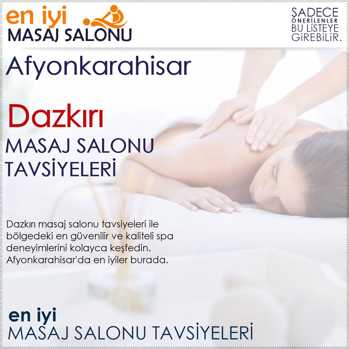 Dazkırı Masaj Salonu Tavsiyeleri