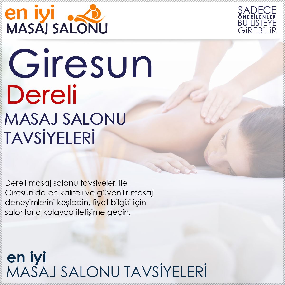 Dereli Masaj Salonu Tavsiyeleri