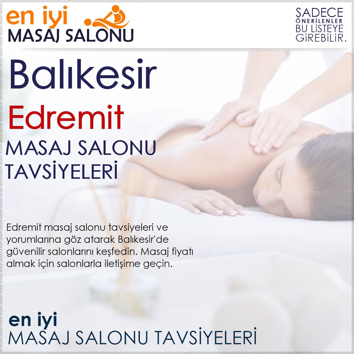 Edremit Masaj Salonu Tavsiyeleri