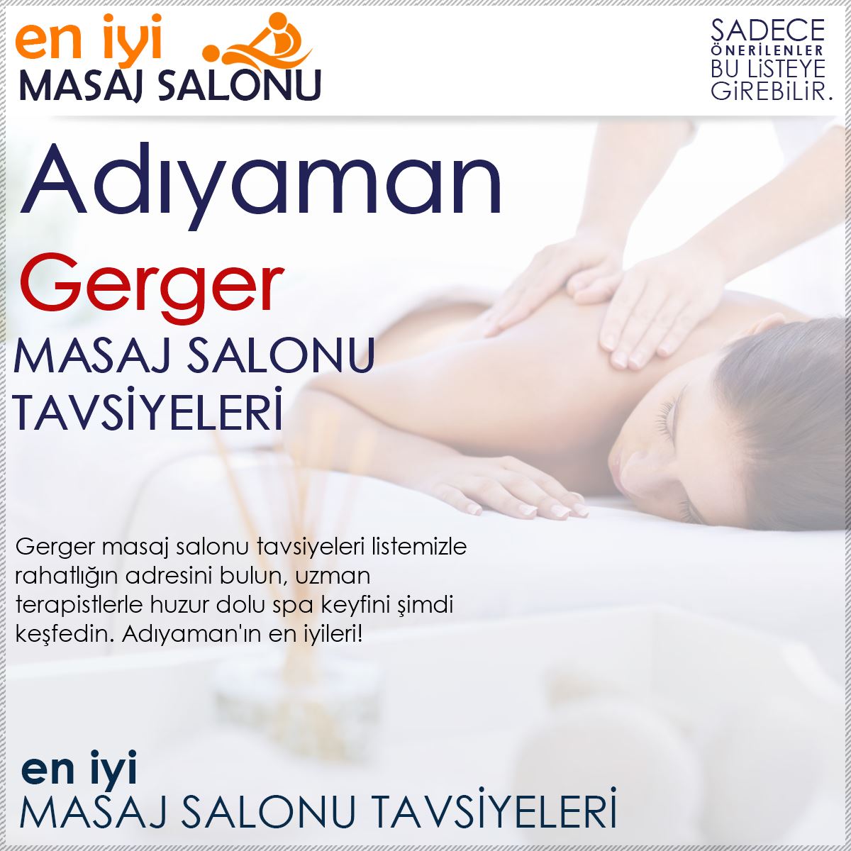 Gerger Masaj Salonu Tavsiyeleri
