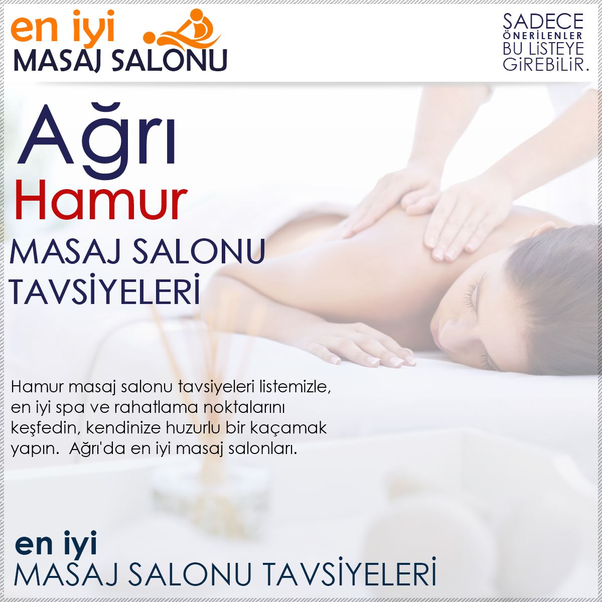 Ağrı Hamur Masaj Salonu Tavsiyeleri