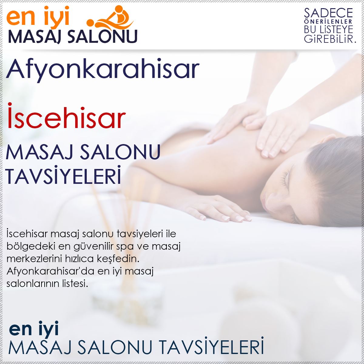 İscehisar Masaj Salonu Tavsiyeleri