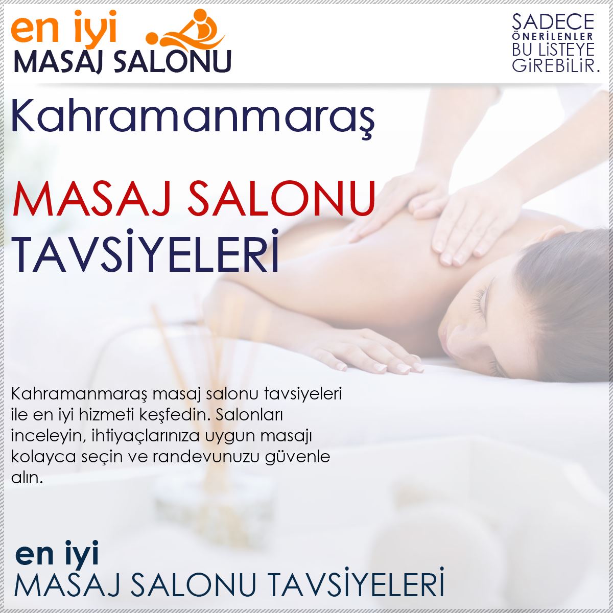 Kahramanmaraş Masaj Salonu Tavsiyeleri