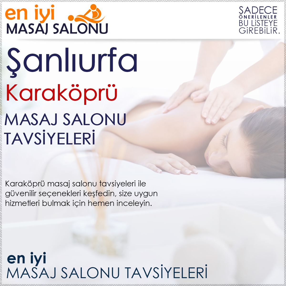 Karaköprü Masaj Salonu Tavsiyeleri