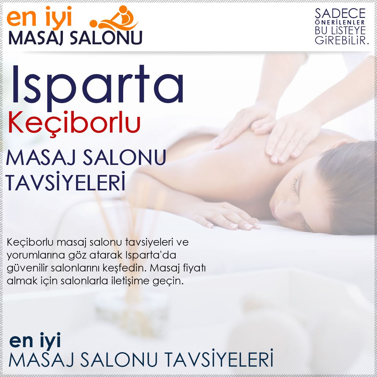 Keçiborlu Masaj Salonu Tavsiyeleri