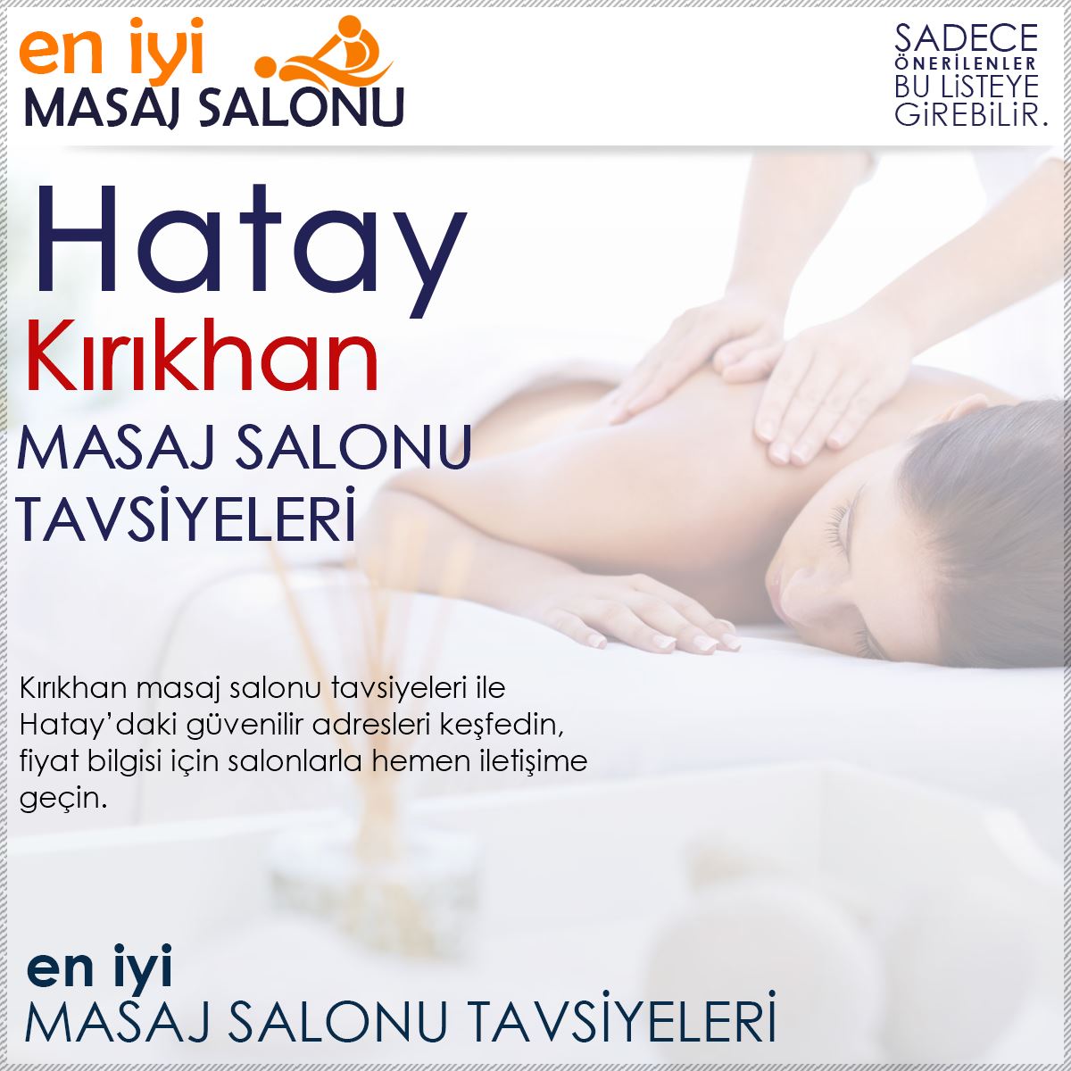 Kırıkhan Masaj Salonu Tavsiyeleri