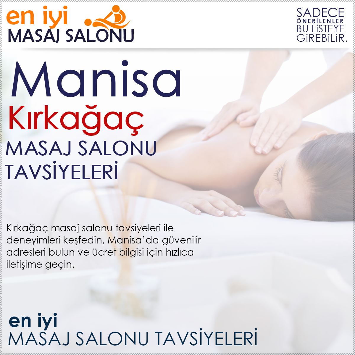 Kırkağaç Masaj Salonu Tavsiyeleri