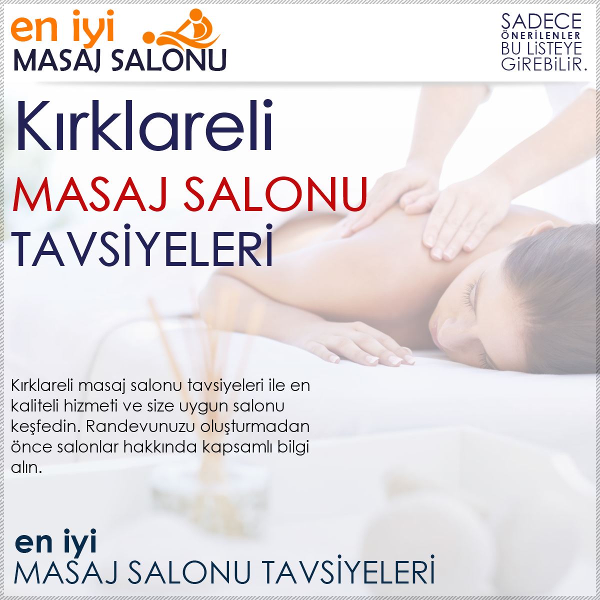 Kırklareli Masaj Salonu Tavsiyeleri