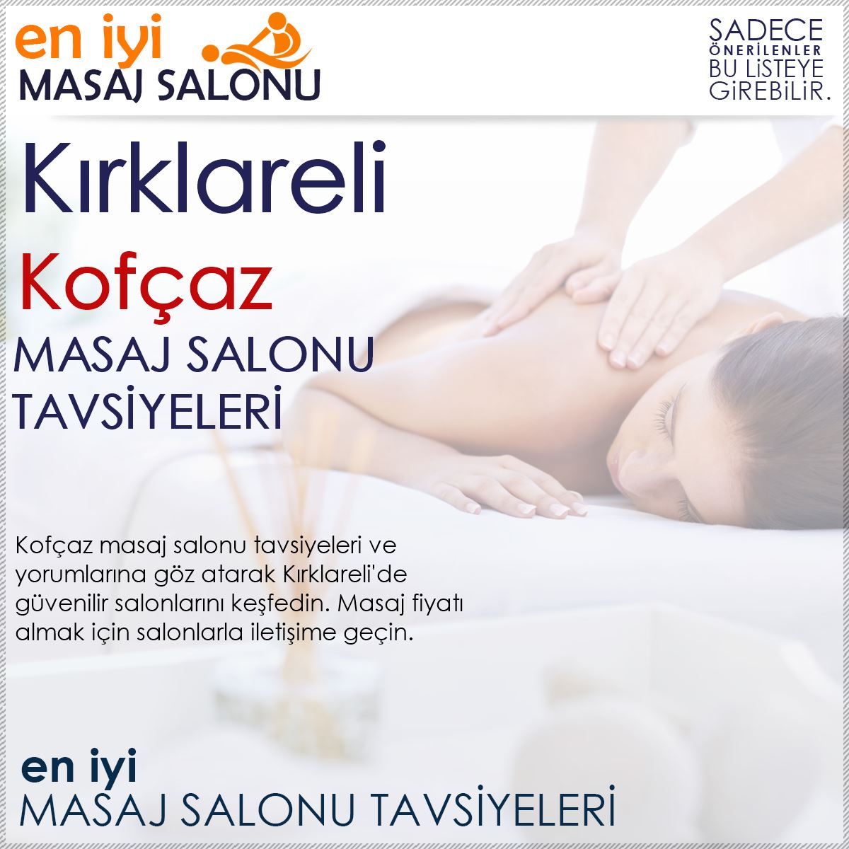 Kofçaz Masaj Salonu Tavsiyeleri