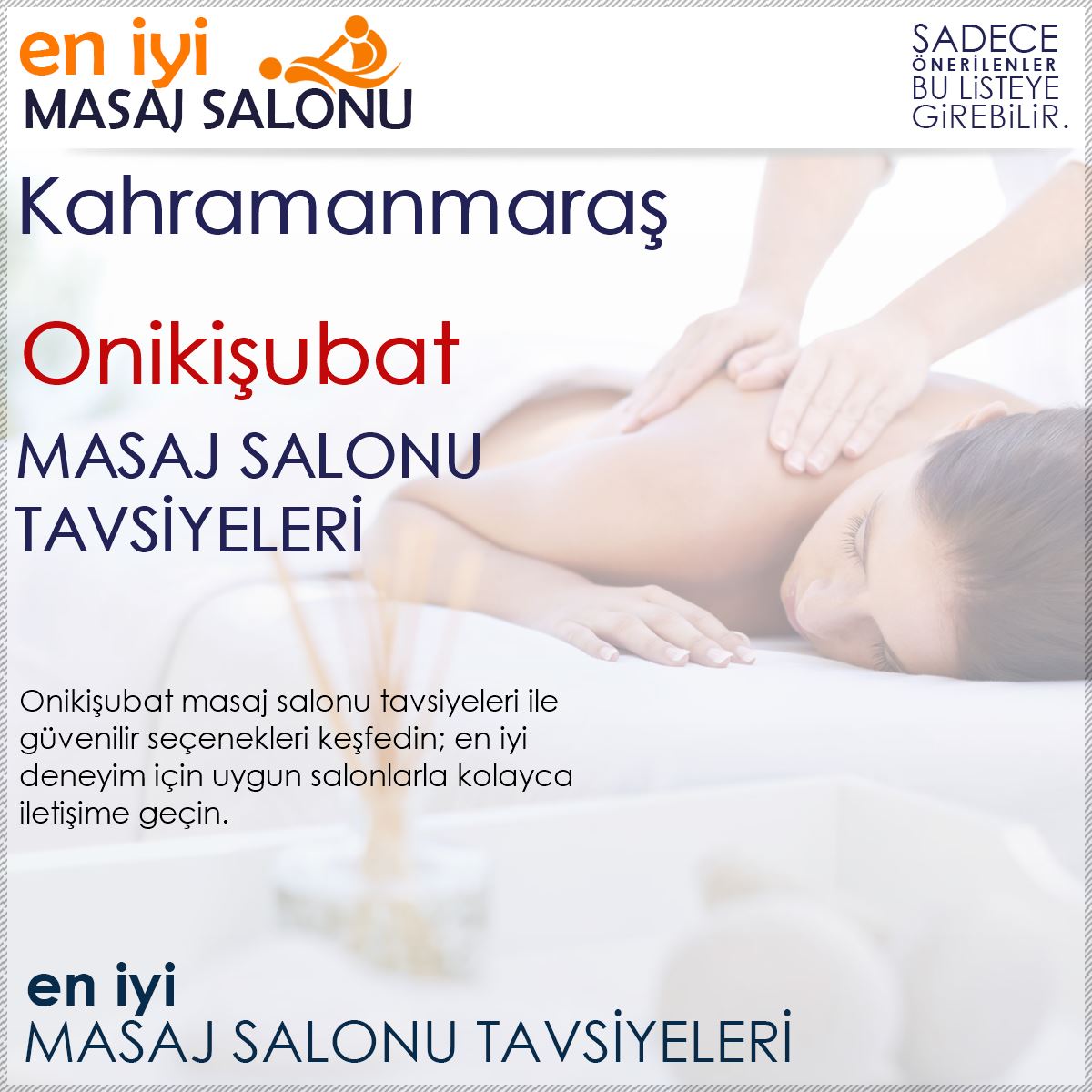 Onikişubat Masaj Salonu Tavsiyeleri