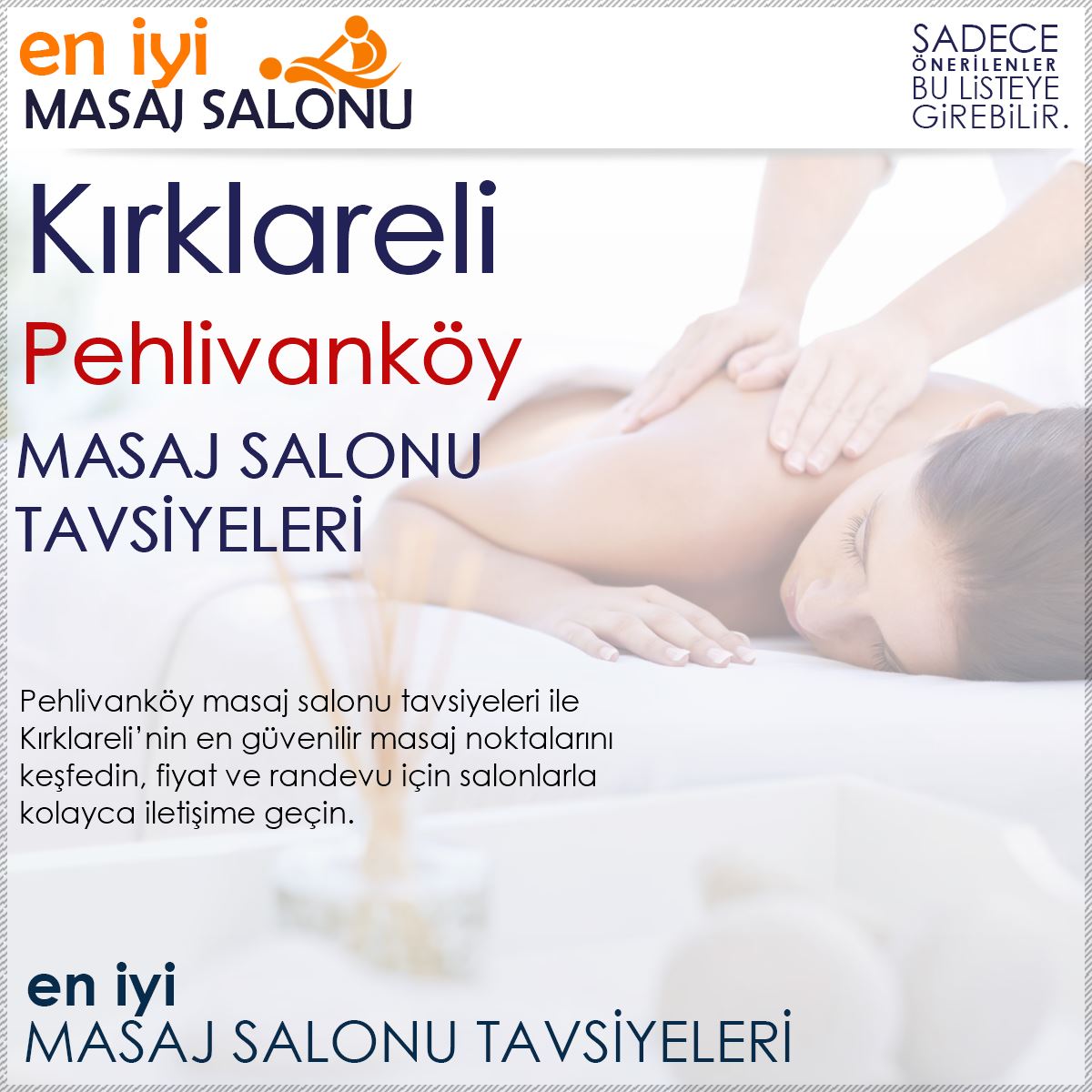 Pehlivanköy Masaj Salonu Tavsiyeleri