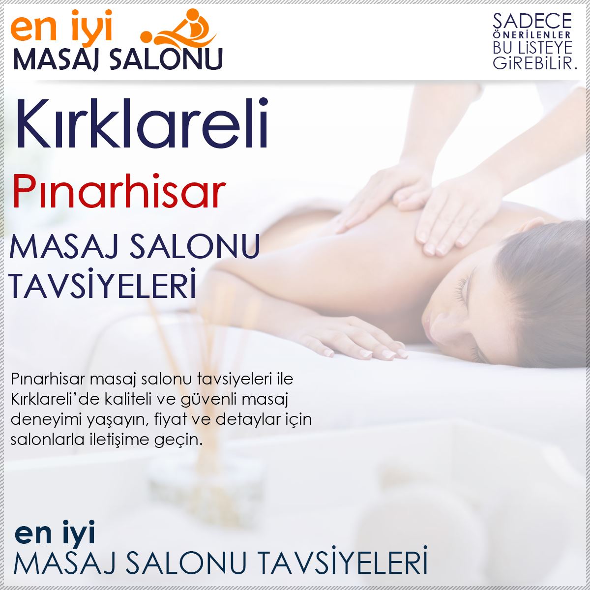 Pınarhisar Masaj Salonu Tavsiyeleri
