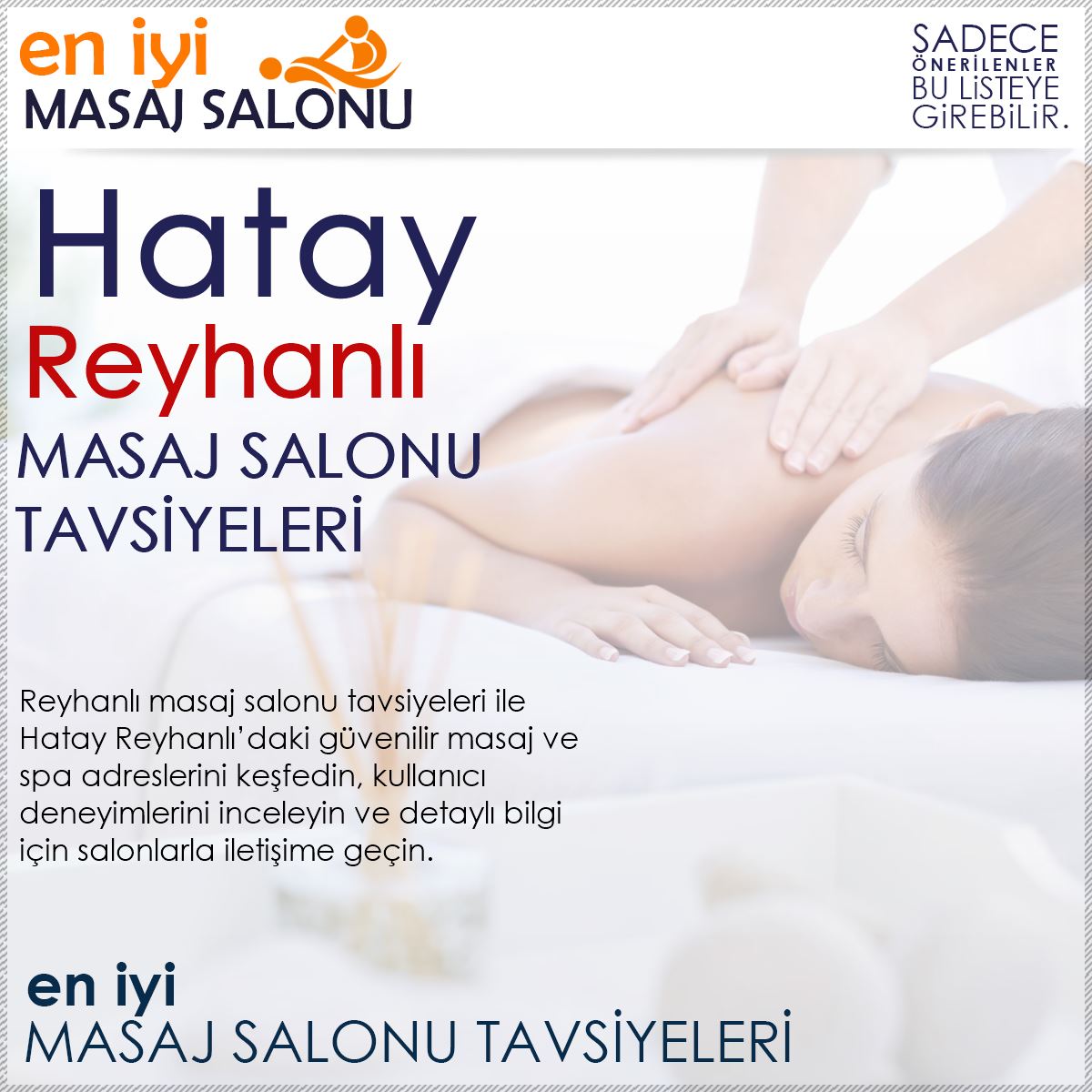 Reyhanlı Masaj Salonu Tavsiyeleri