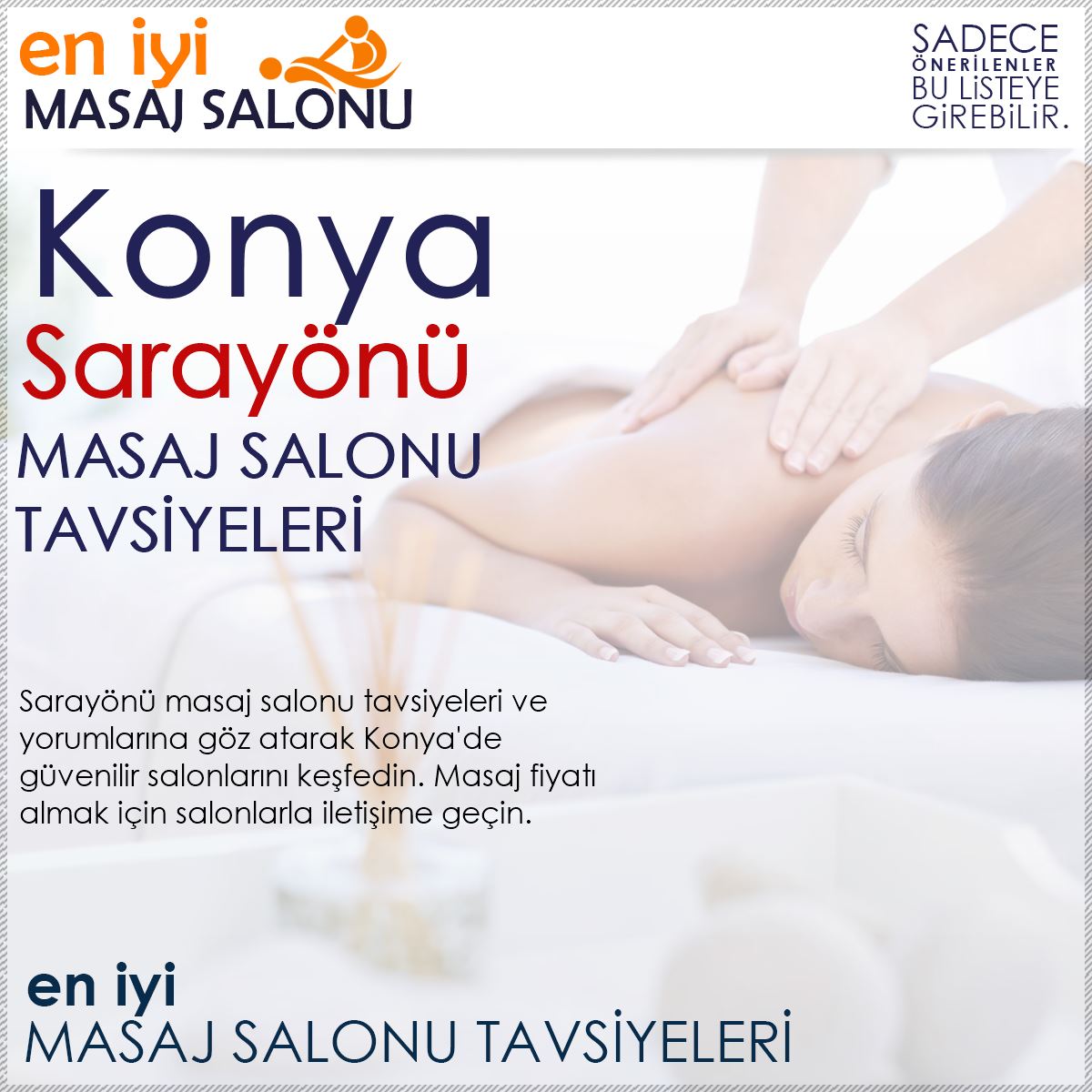 Sarayönü Masaj Salonu Tavsiyeleri