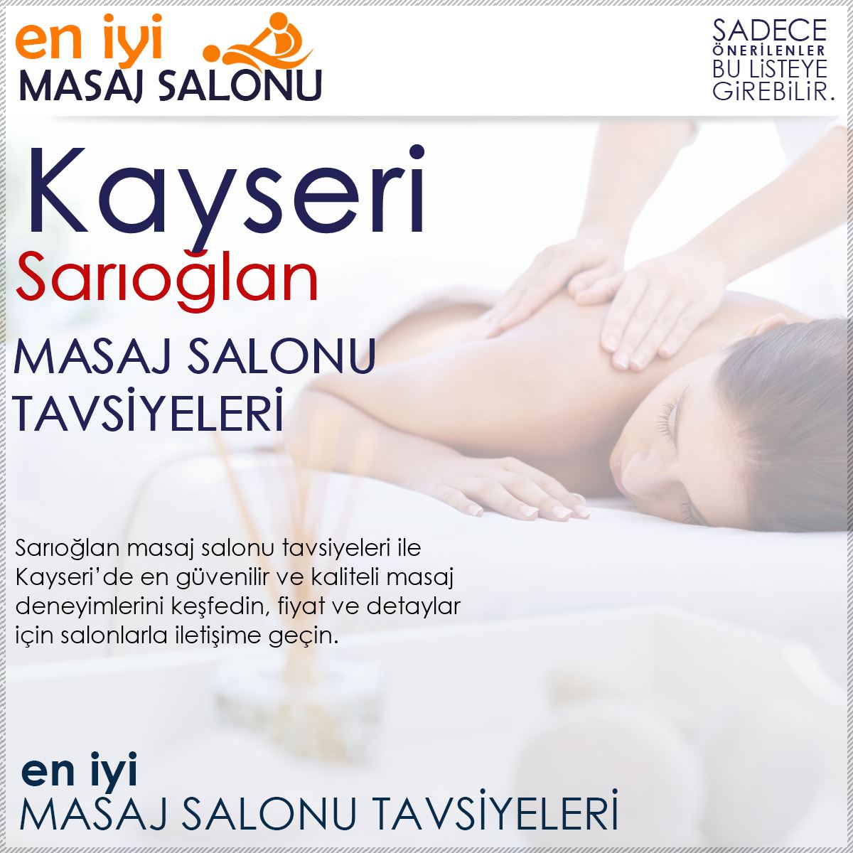 Sarıoğlan Masaj Salonu Tavsiyeleri