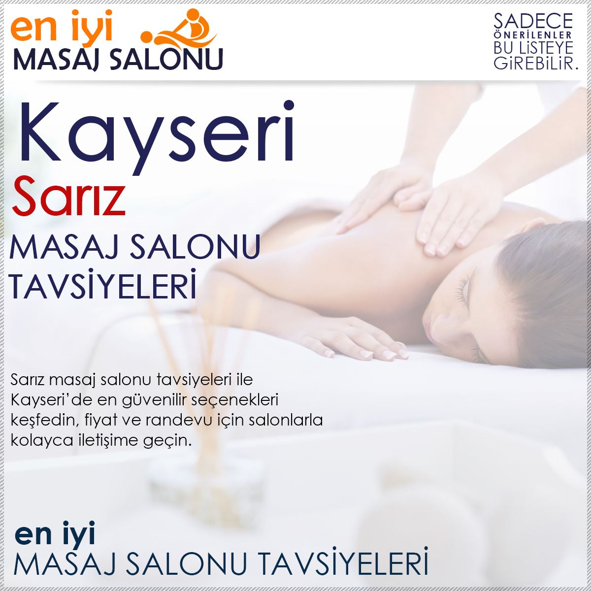 Sarız Masaj Salonu Tavsiyeleri