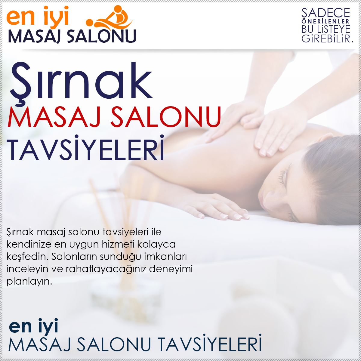 Şırnak Masaj Salonu Tavsiyeleri