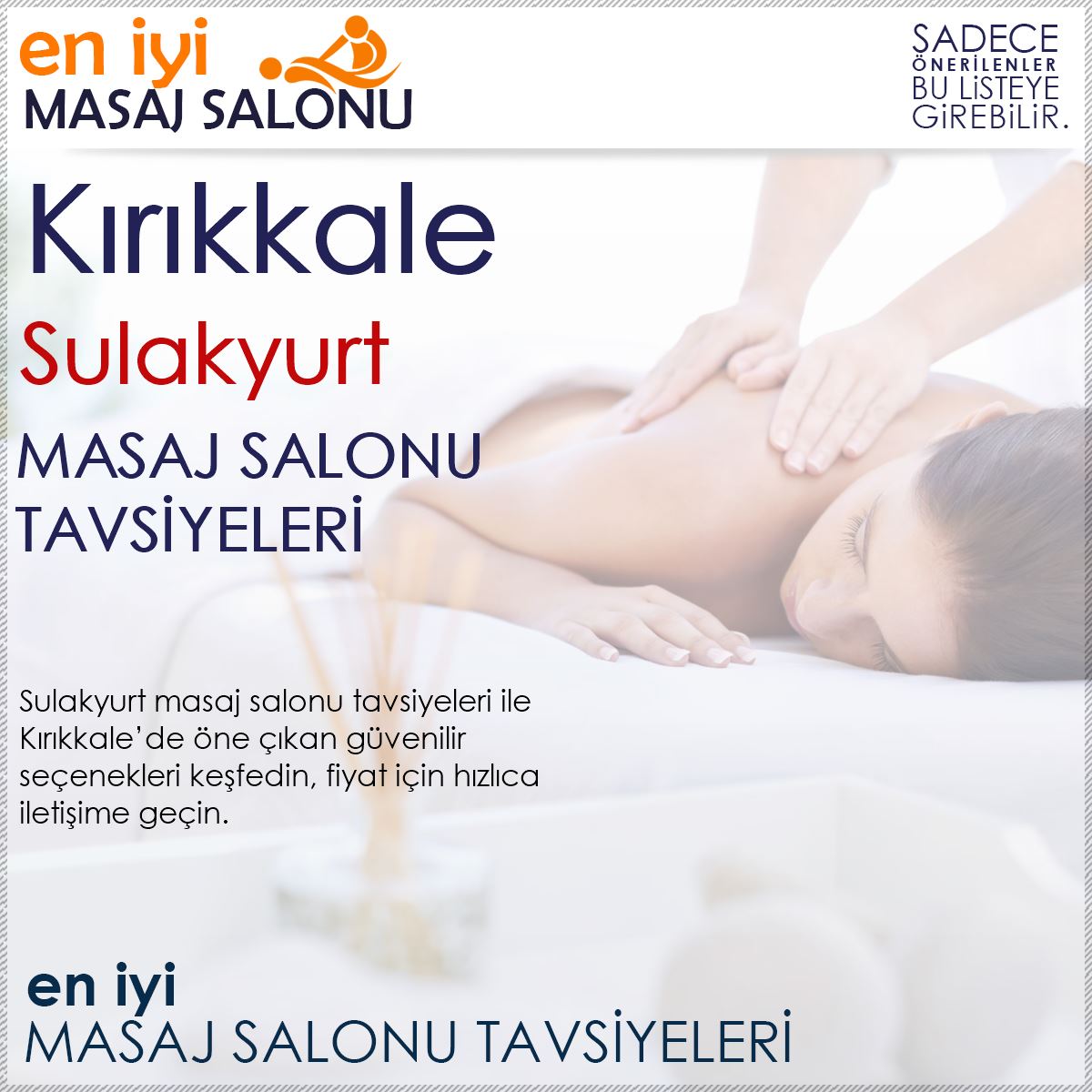Sulakyurt Masaj Salonu Tavsiyeleri