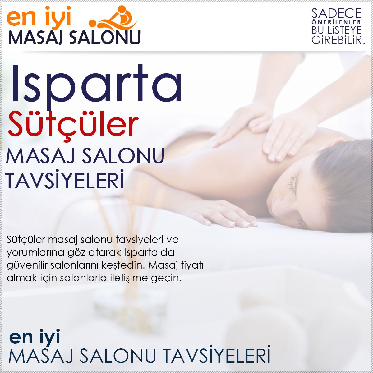 Sütçüler Masaj Salonu Tavsiyeleri