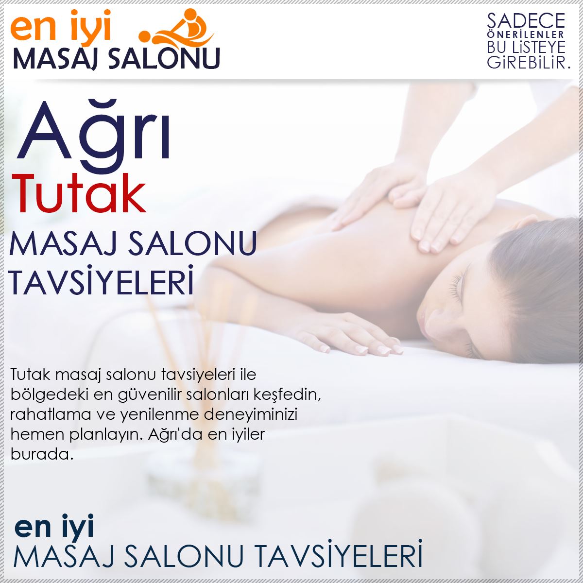 Tutak Masaj Salonu Tavsiyeleri