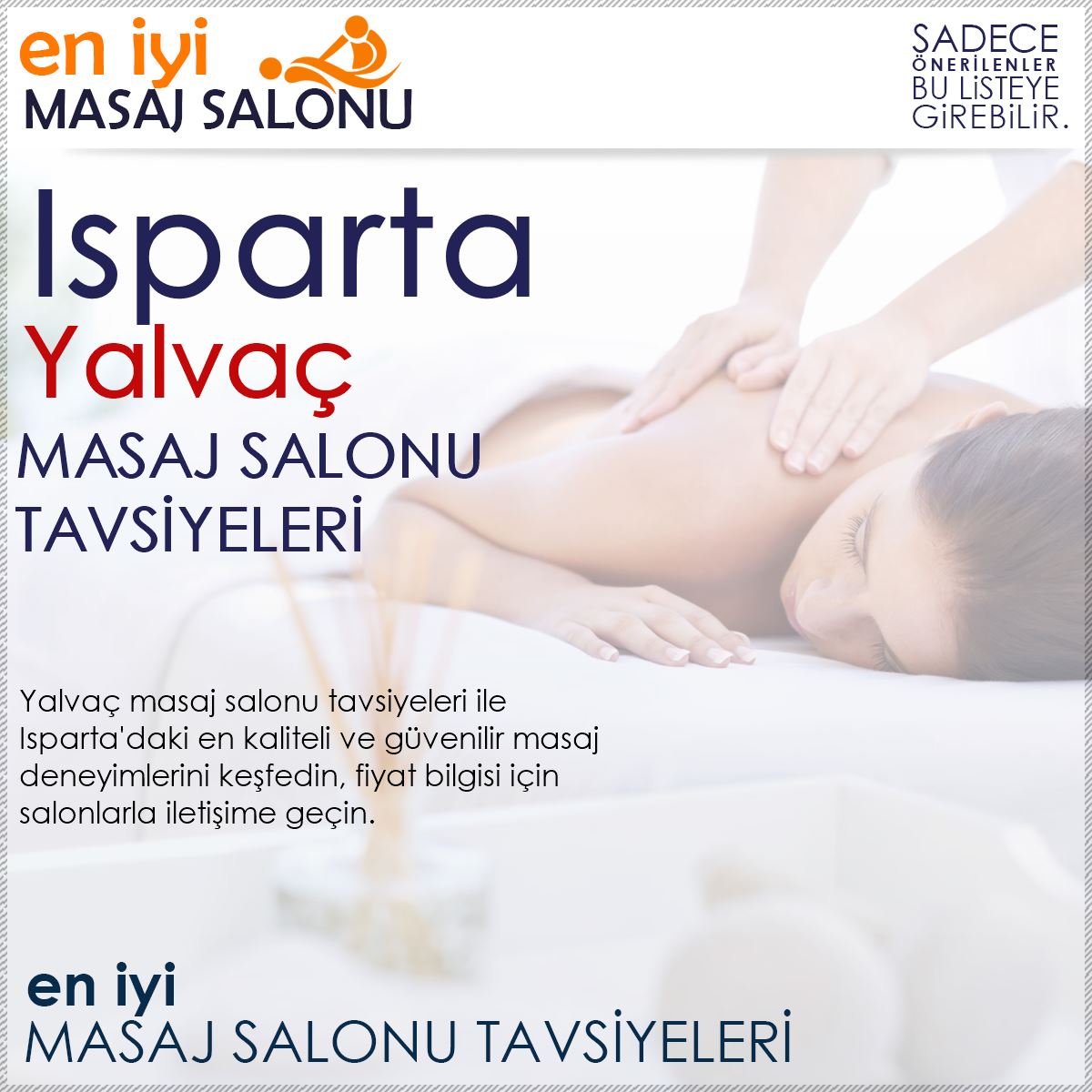 Yalvaç Masaj Salonu Tavsiyeleri