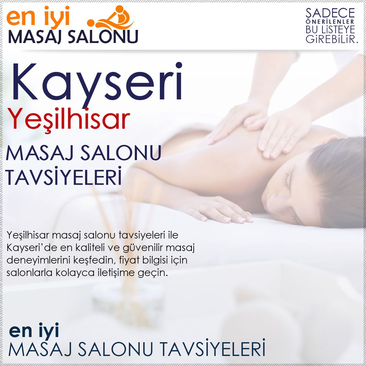 Yeşilhisar Masaj Salonu Tavsiyeleri